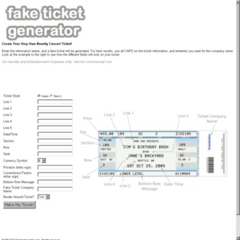 Com At WI Fake Concert Ticket Generator