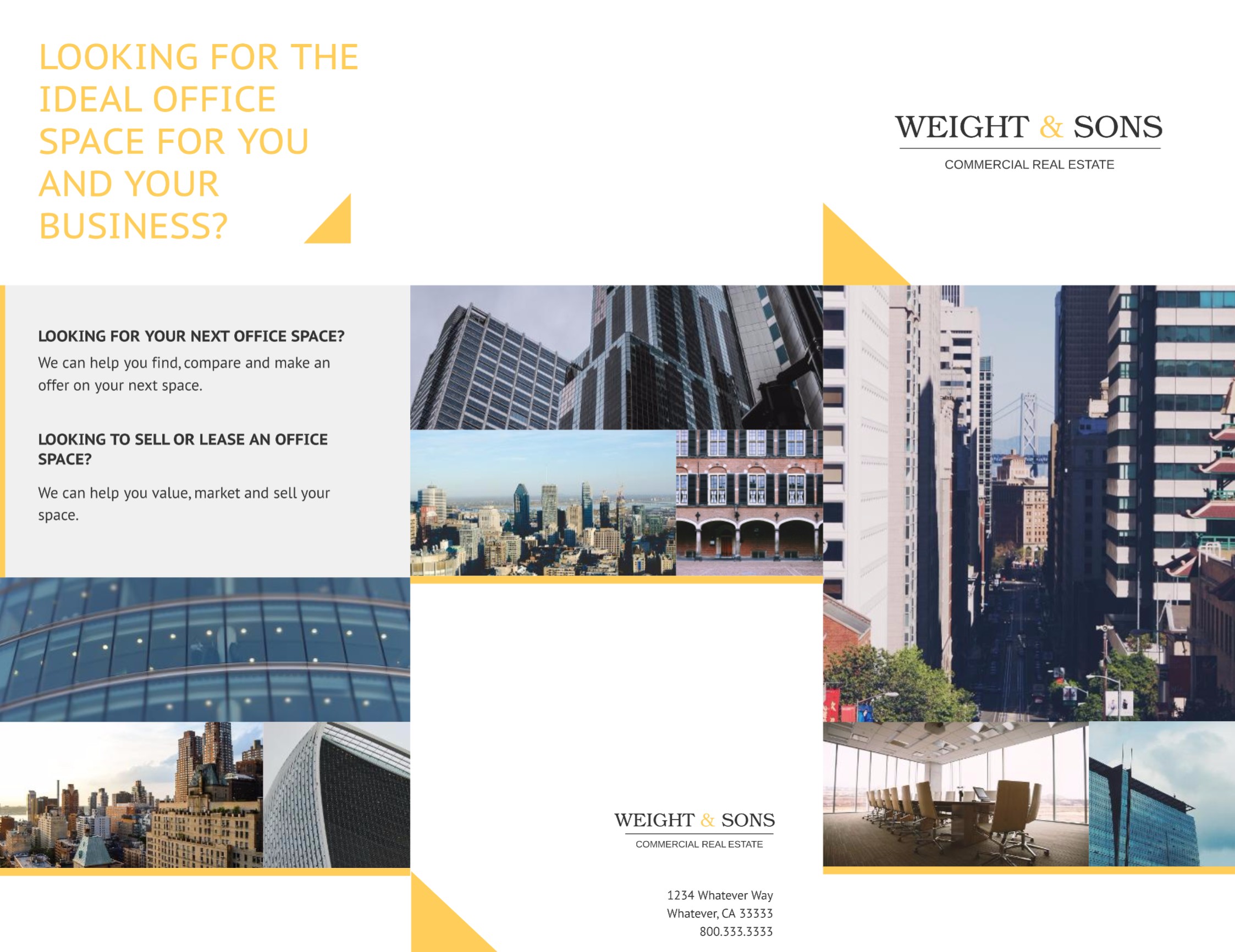 Commercial Real Estate Brochure Template Marketing