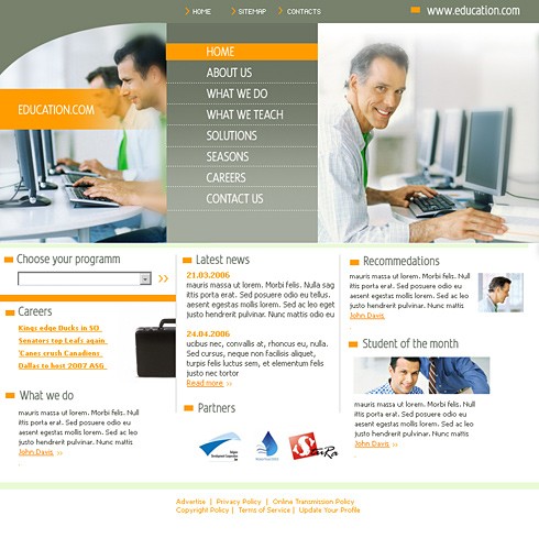 Computer Education HTML Template 0550 Kids Website Html Templates Free Download