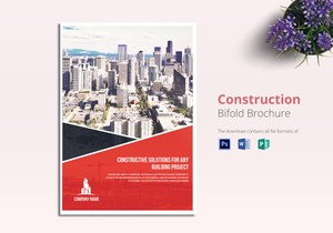 Construction Brochure Designs Templates In Word PSD Publisher Settlement Template