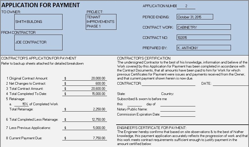 Construction Cost Estimating Basics And Beyond Smartsheet Payment Certificate