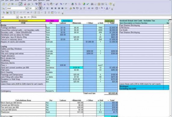 Construction Estimate Sample Free Template Pdf