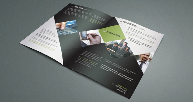 Corporate Bi Fold Brochure Template Templates Pixeden Psd