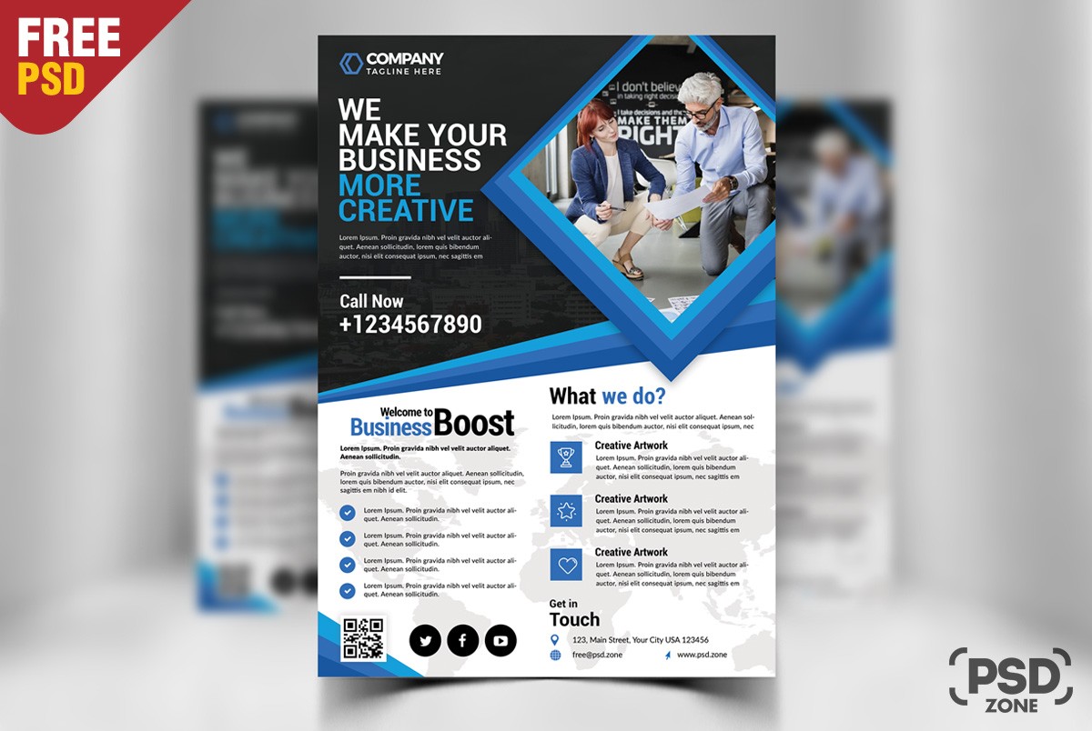 Corporate Business Flyer Free PSD Zone