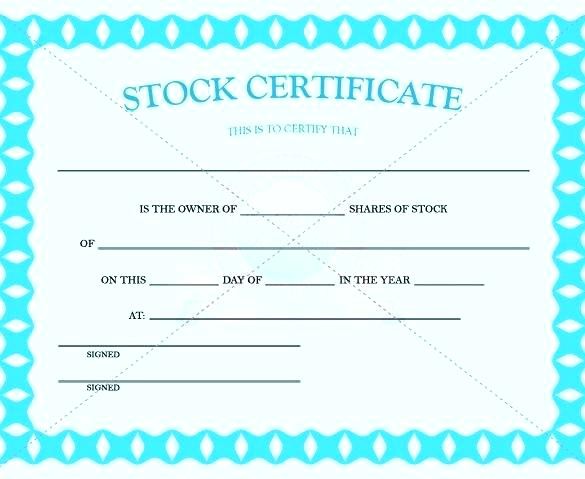 Corporate Shares Certificate Template Share Free Of Common Fresh Stock