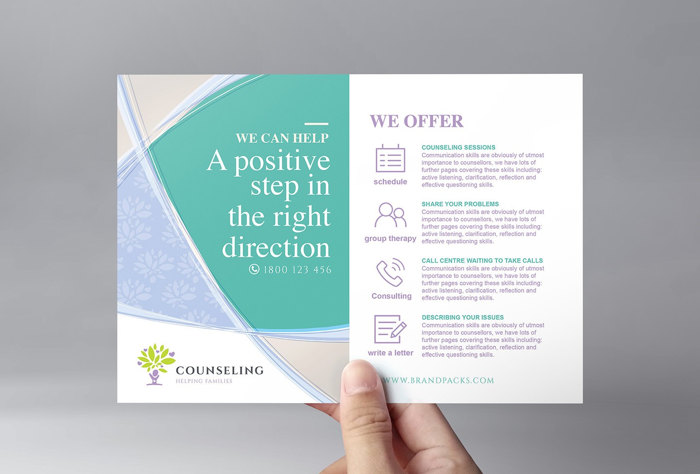 Counselling Service Flyer Template In PSD Ai Vector BrandPacks Free Counseling