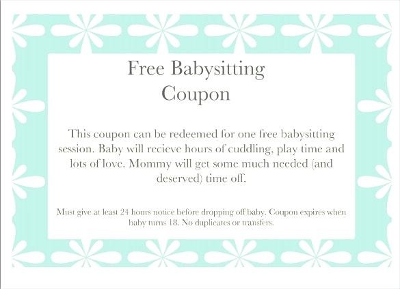 Coupon Disclaimer Template Add Photo Gallery Word Sample Photography Free Babysitting Certificate