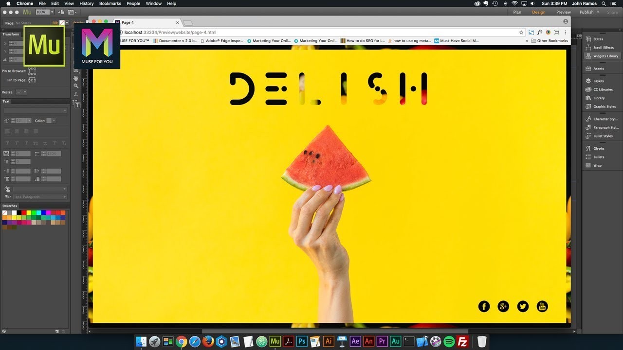 Creative Ideas For Your Adobe Muse Website CC
