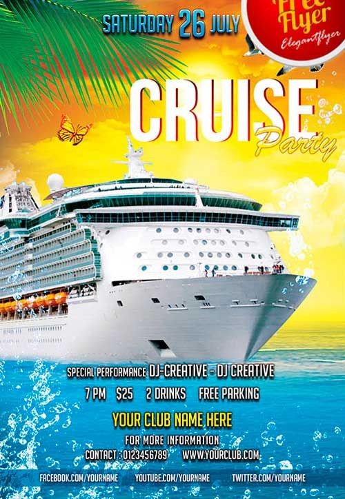 Cruise Flyer Template Free Solid Clique27 Com Ship Brochure Templates
