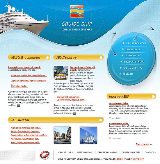 Cruise Ship Brochure Templates