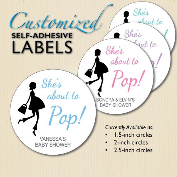 Custom She S About To Pop Popcorn Box Stickers Lollipop Label Labels