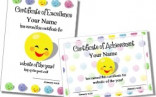 Cute Printable Certificate Templates For Kids Of Achievement