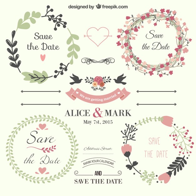 Cute Set Of Save The Day Labels Vector Free Download