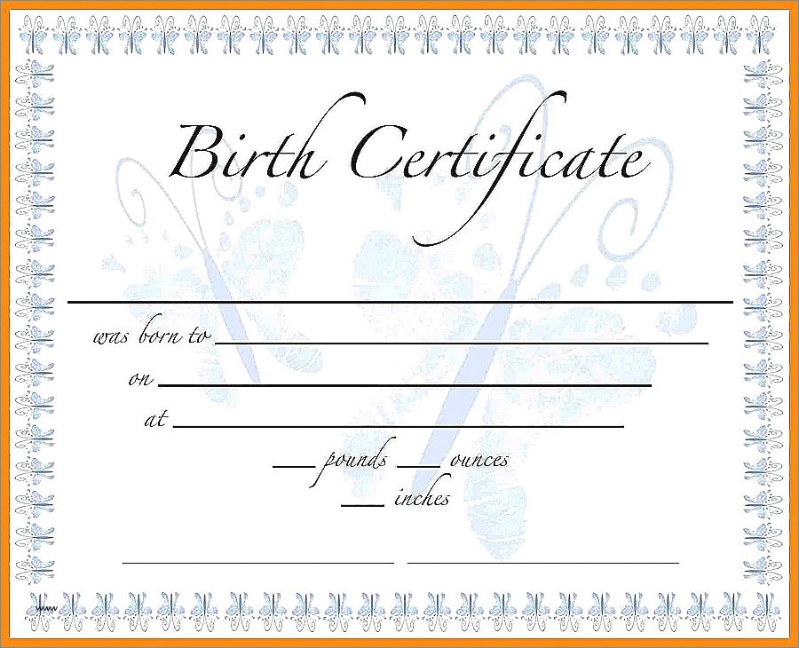 Death Certificate Template Gift Google