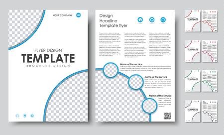 Design Color A4 Brochures Template 2 Page Flyer With A
