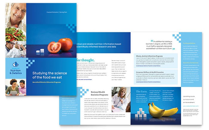 Dietitian Brochure Template Design Science