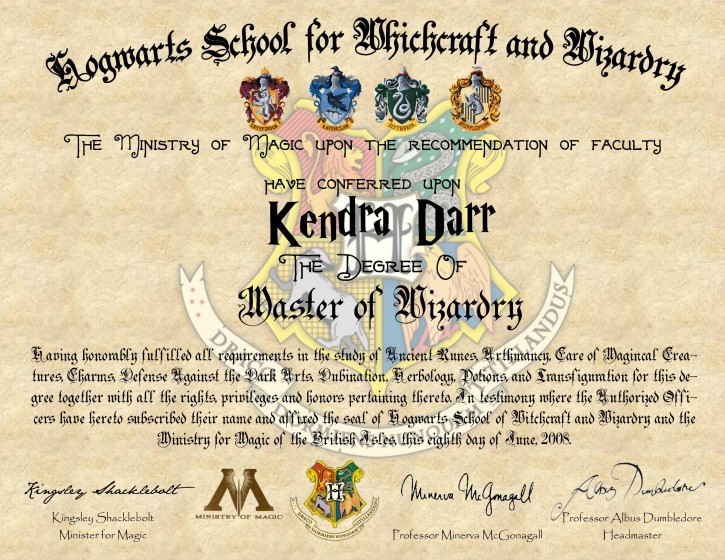DIY Harry Potter Hogwarts Diploma Simply Darr Ling Template