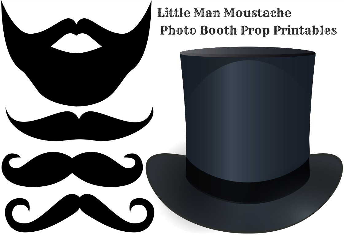 DIY Moustache Photo Booth Printable Props Baby Shower Ideas Free Mustache Printables