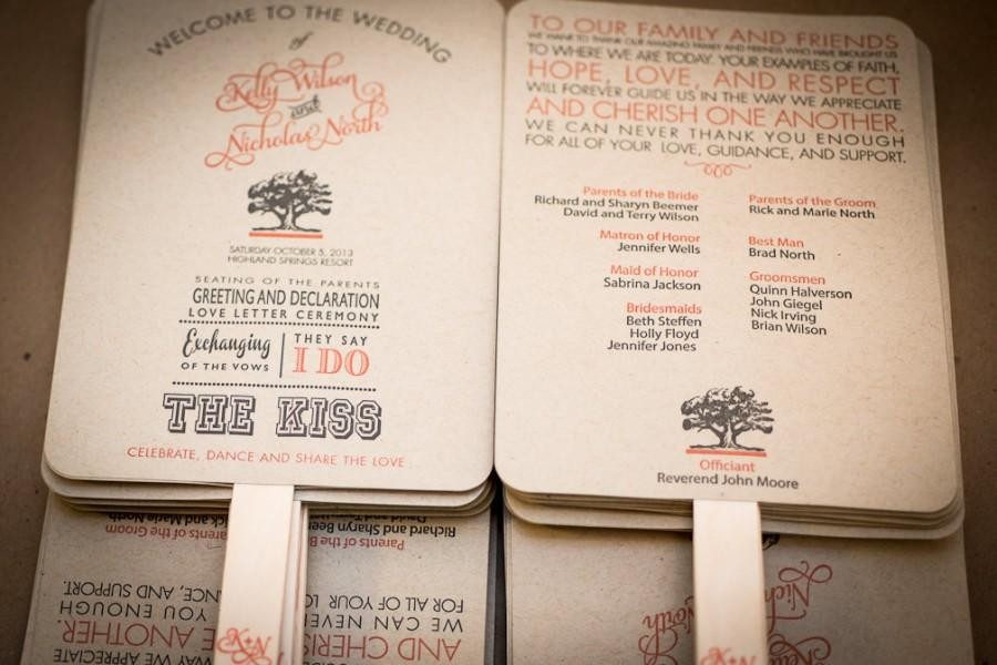 DIY Printable Wedding Program Fan Order Of Service Fans