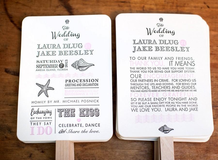 DIY Printable Wedding Program S