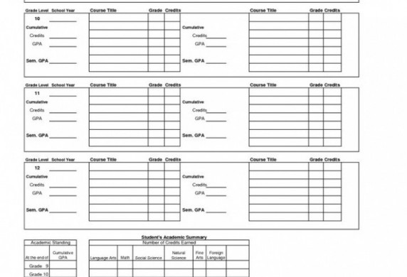 Download 1000 Images About High School Homeschool Transcripts On Transcript Template