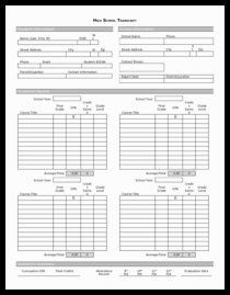Download A Free Homeschool High School Transcript And Get 6 Easy Template