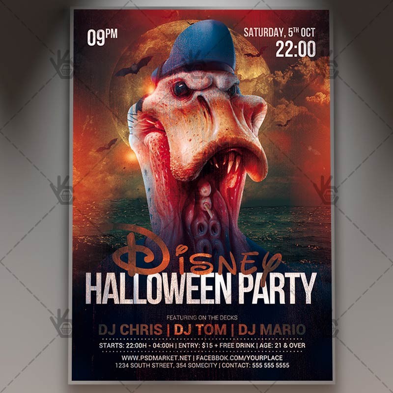 Download Disney Halloween Flyer PSD Template PSDmarket