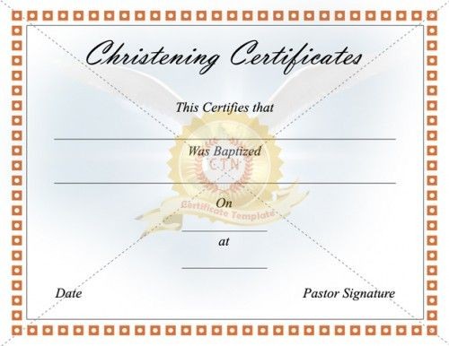 Download Free Or Premium Version No Registrations Instant Baptism Certificate Template