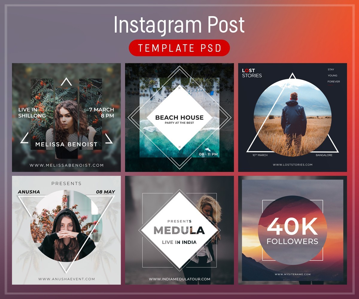 Download Free Post Template PSD Instagram