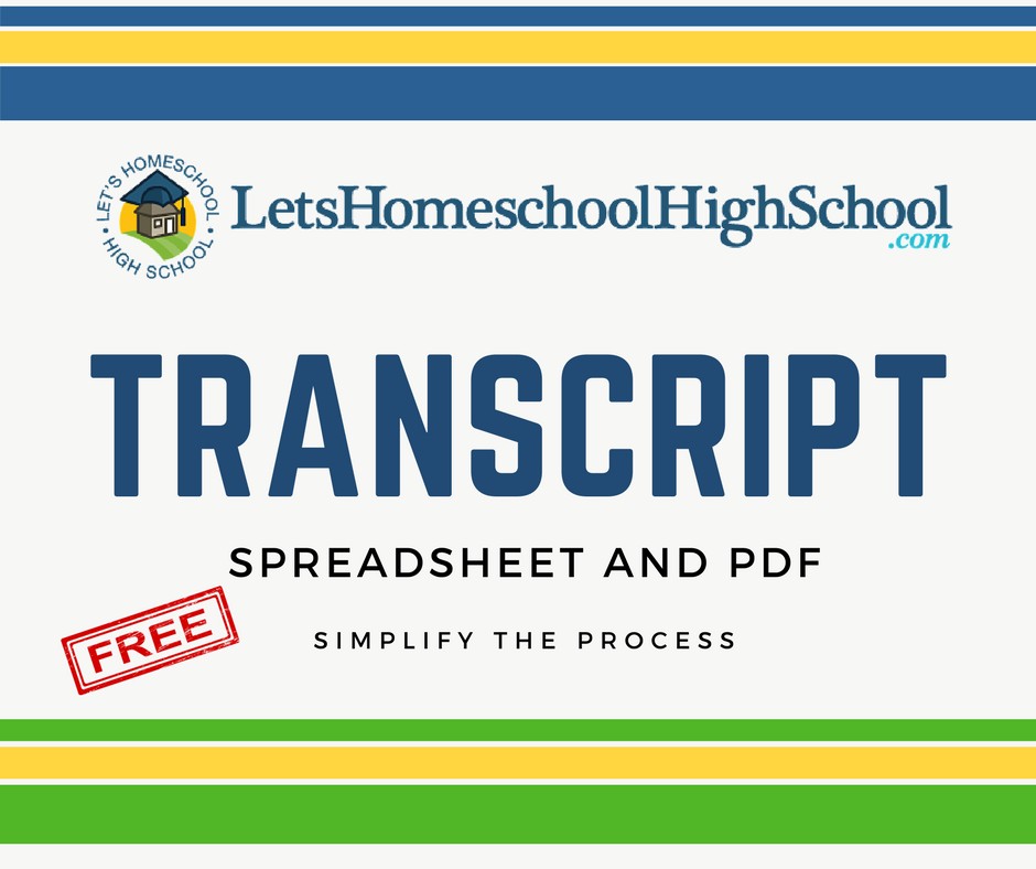 Download High School Transcript Template Com Free Homeschool