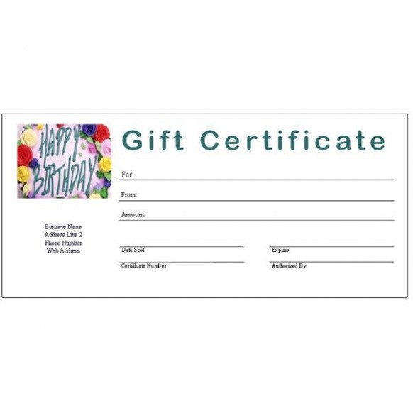 Download Now 6 Free Printable Gift Certificate Templates For Ms Microsoft Publisher