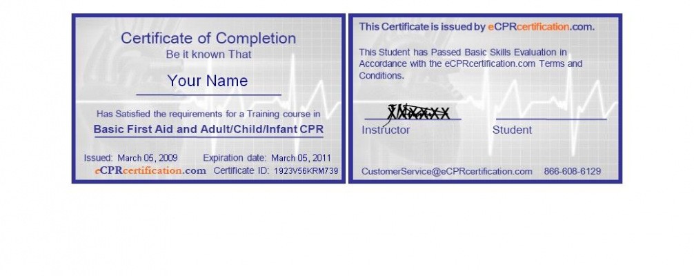 Download Our Sample Of 13 Cpr Card Template Discover New Ideas Free Certificate