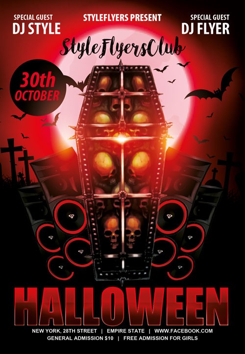 Download The Halloween Free PSD Flyer Template For Photoshop Psd