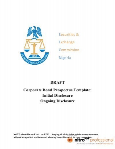 DRAFT Corporate Bond Prospectus Template Initial Resourcedat