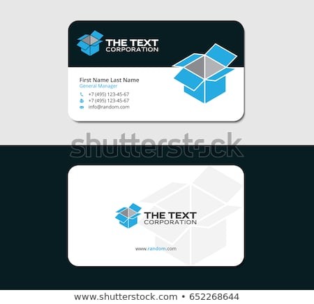 Drop Shipping Business Card Template Blue Stock Vector Royalty