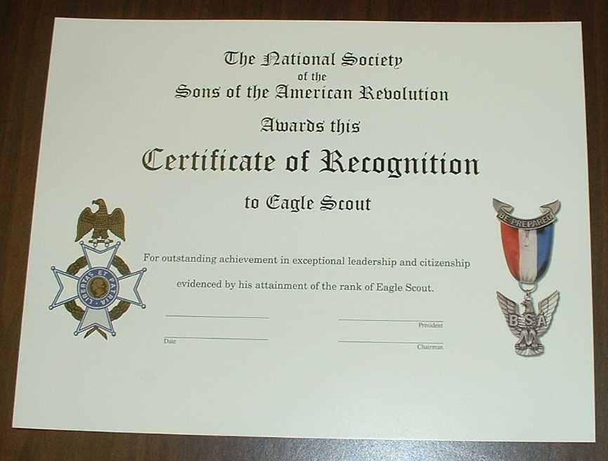 Eagle Certificate Ukran Agdiffusion Com Scout Template