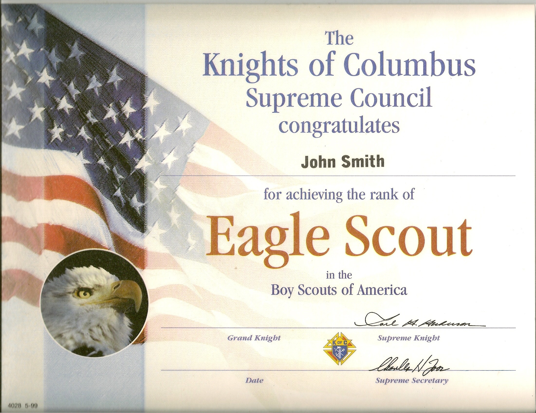 Eagle Certificate Ukran Agdiffusion Com Scout Template