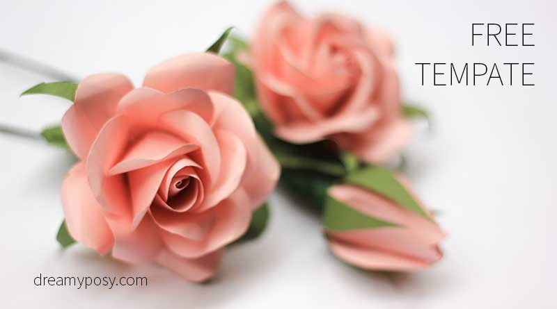 Easy Tutorial To Make A Paper Rose FREE Template Free Flower