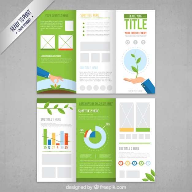 Ecological Brochure Template Vector Free Download