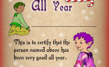 Elf Certificate Award For Good Behaviour All Year Rooftop Post Printable