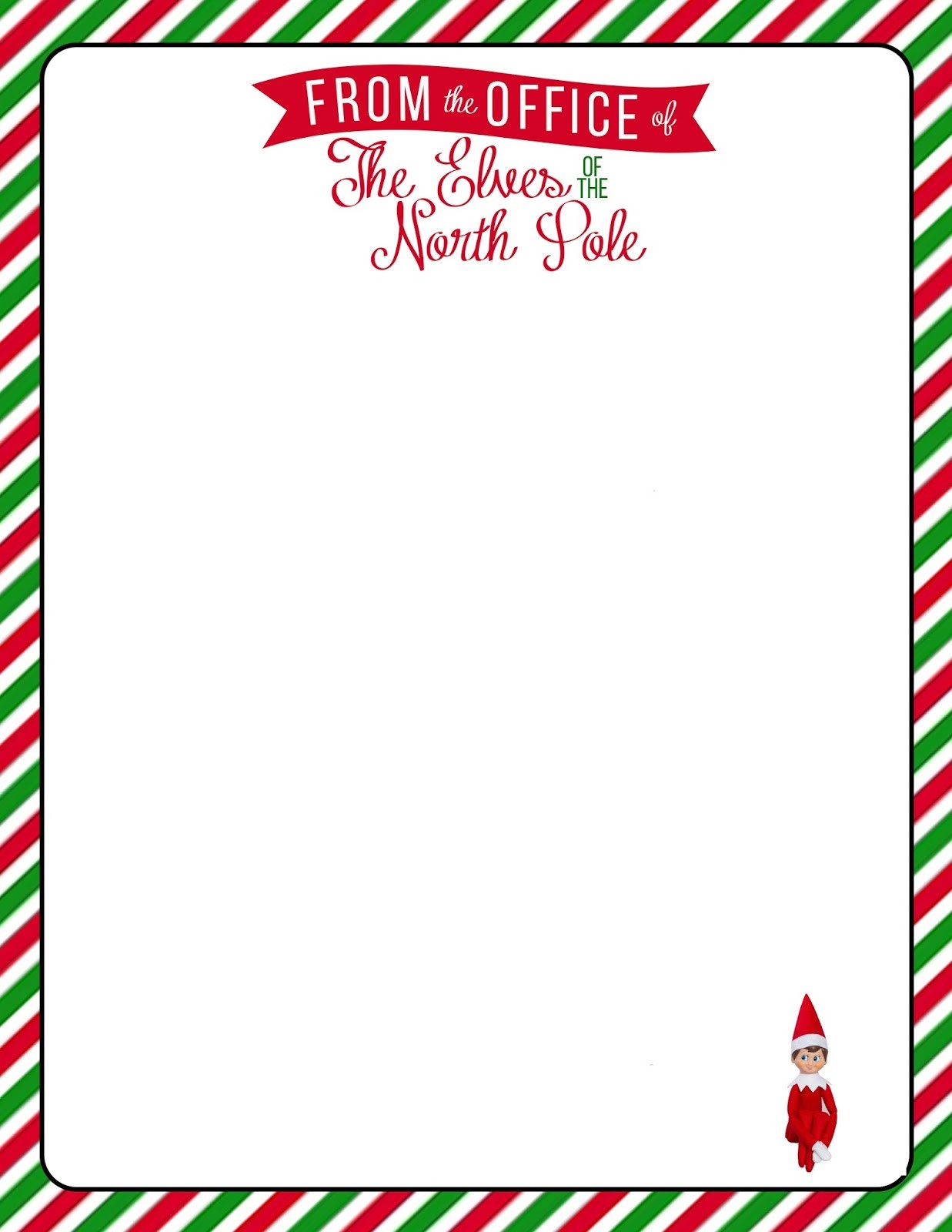 Elf Letter Template Solid Clique27 Com Editable Christmas