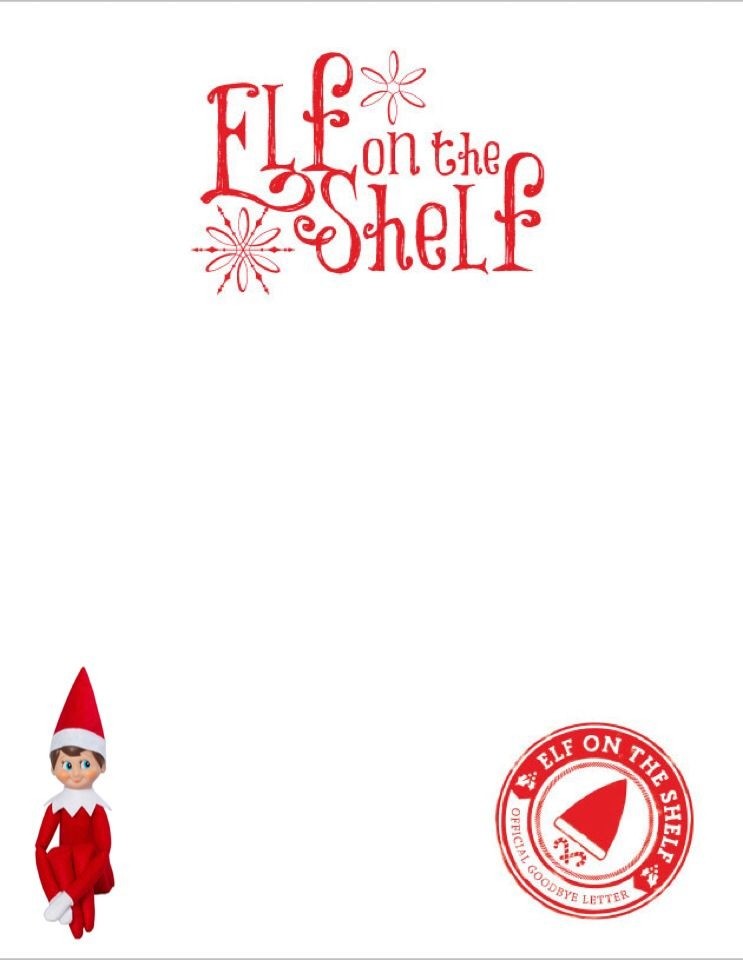 Elf On The Helf Letter Template Download All About