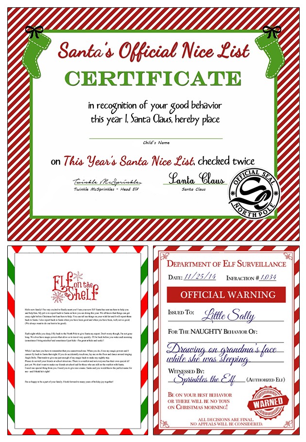 Elf On The Shelf Printable Letter Erkal Jonathandedecker Com Certificate