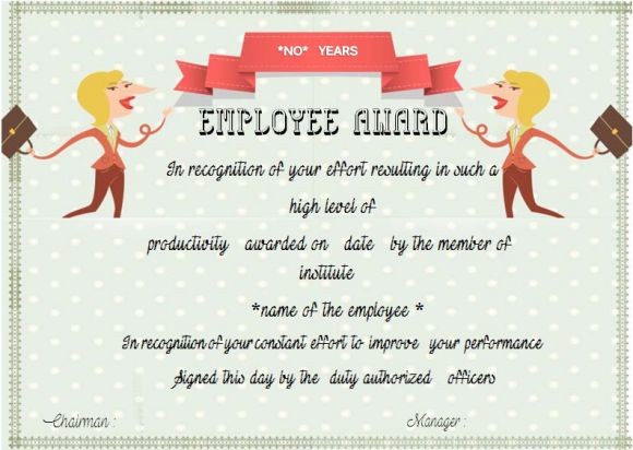 Employee Anniversary Certificate Template 12 Professional Word Work