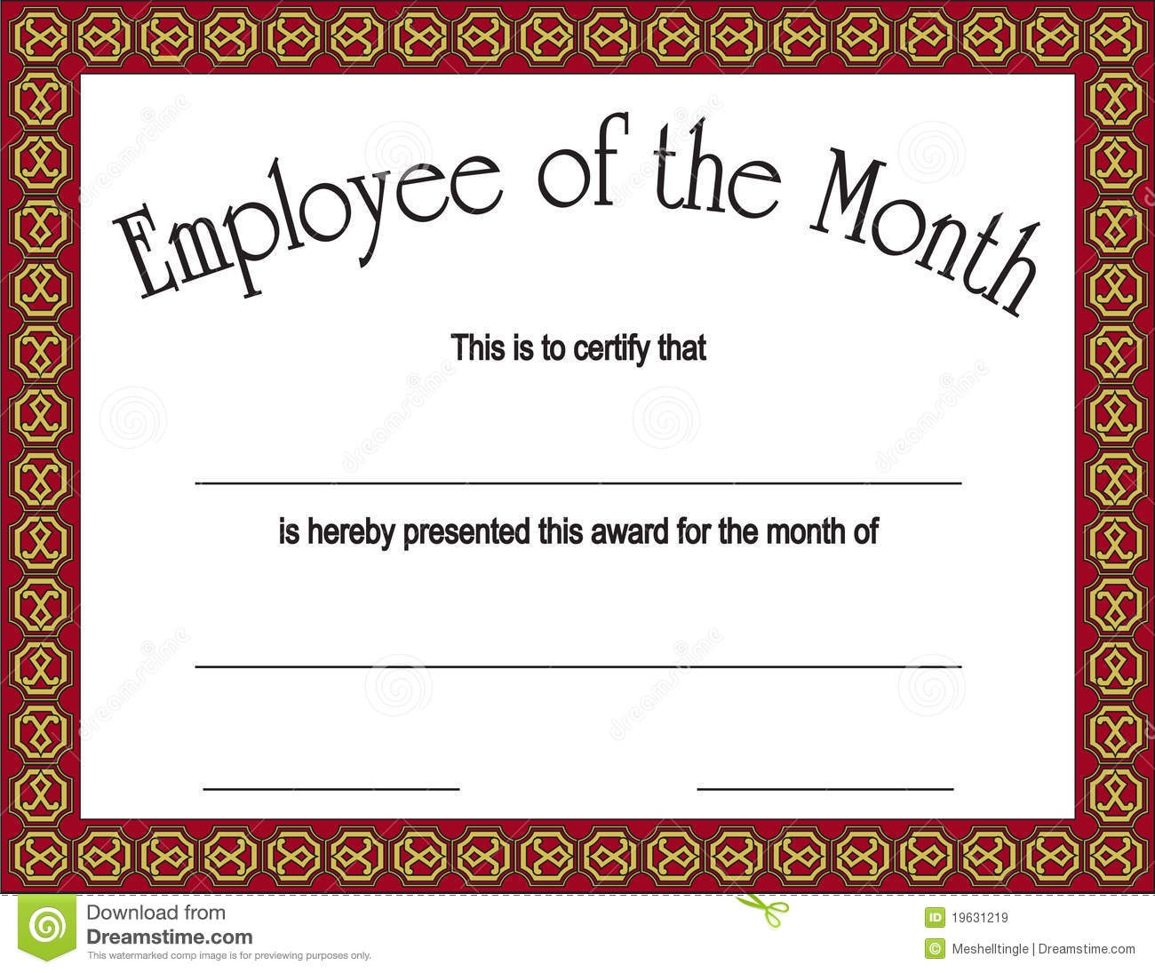 Employee Of The Month Award With Stock Vector Illustration Free Download