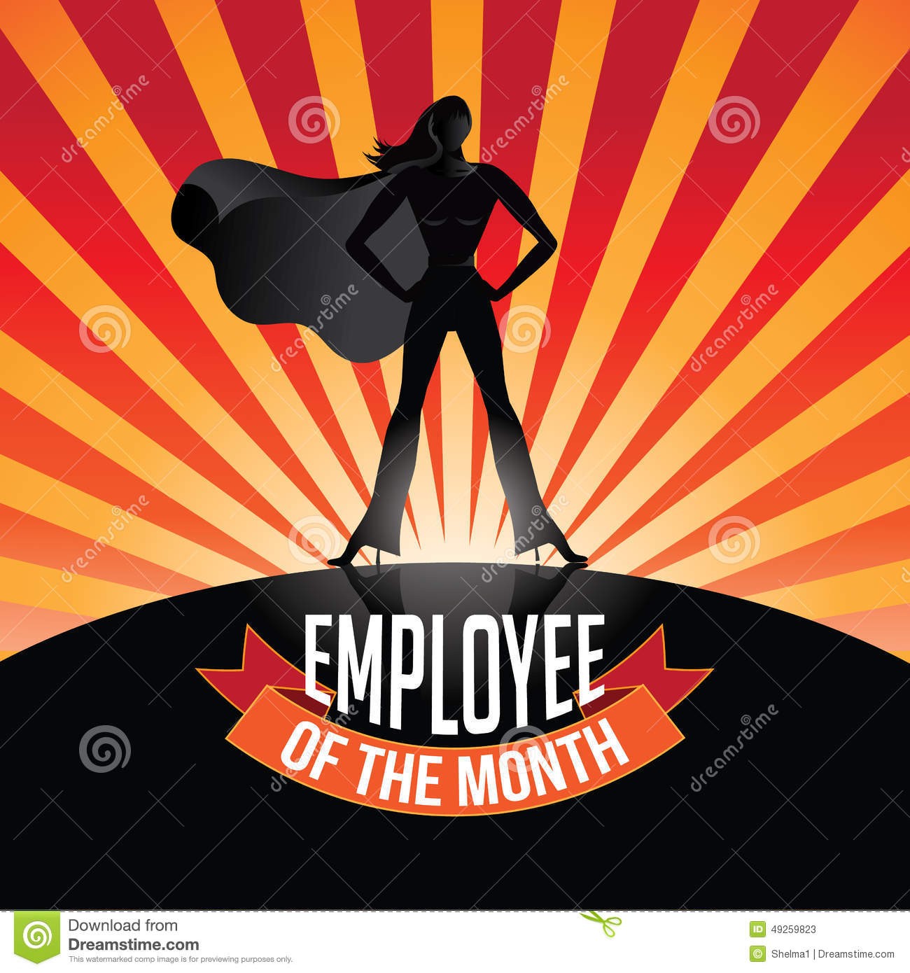 Employee Of The Month Burst Stock Vector Illustration Model Free Download