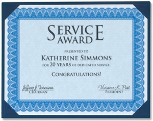 Employee Work Anniversary Certificate S Of Service