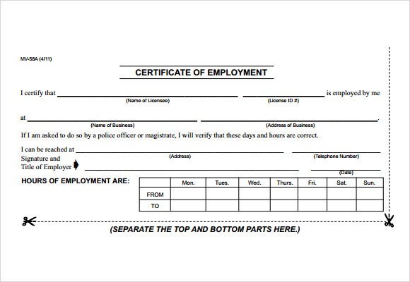 Employment Certificate Template 20 Download Free Documents In PDF Employee Of Service