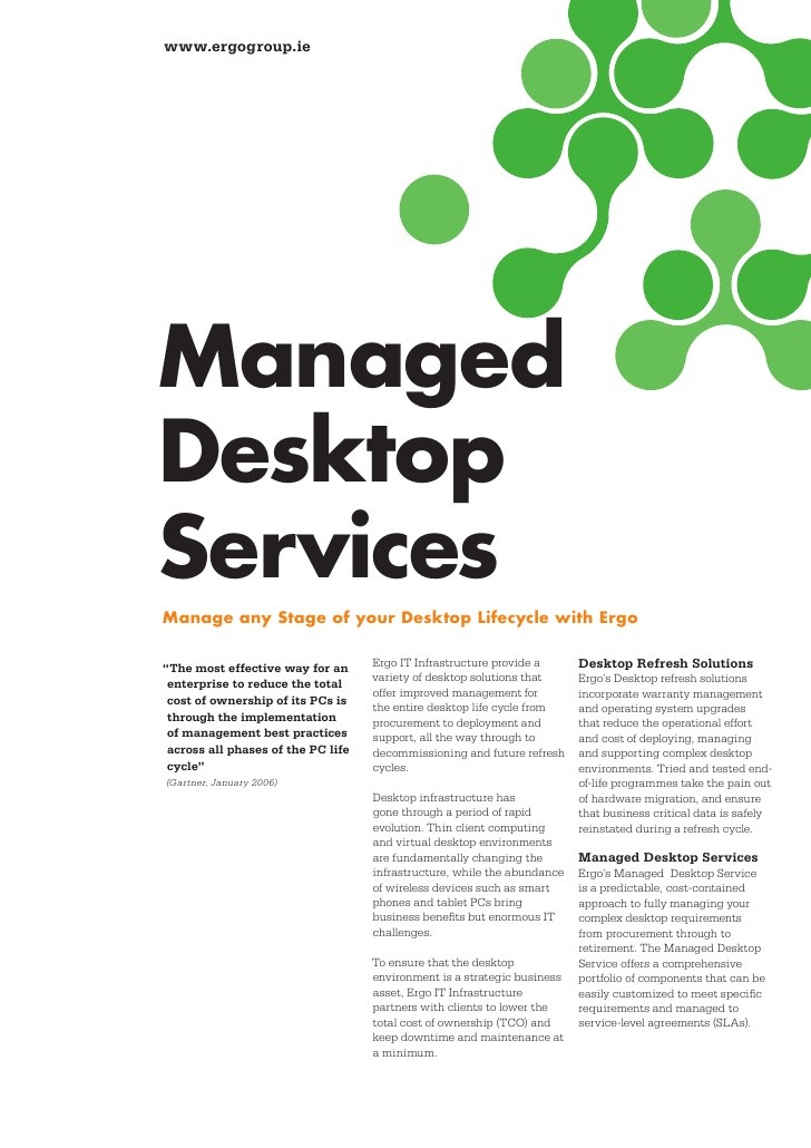 Ergo Managed Desktop Services Brochure Template