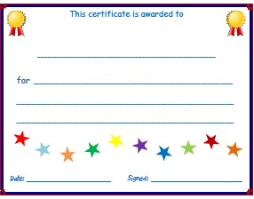 ESL Certificates Lesson Plan Templates Attendance Sheets Children S Award